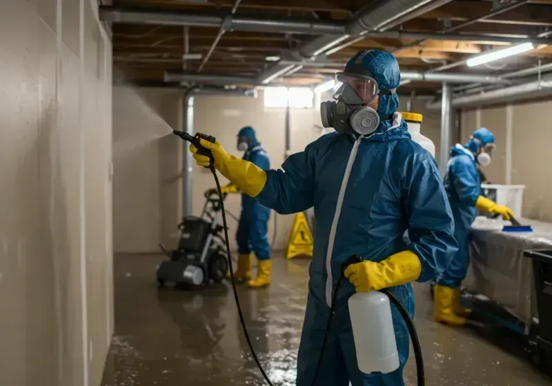 Basement Sanitization and Antimicrobial Treatment process in Northwest Ithaca, NY